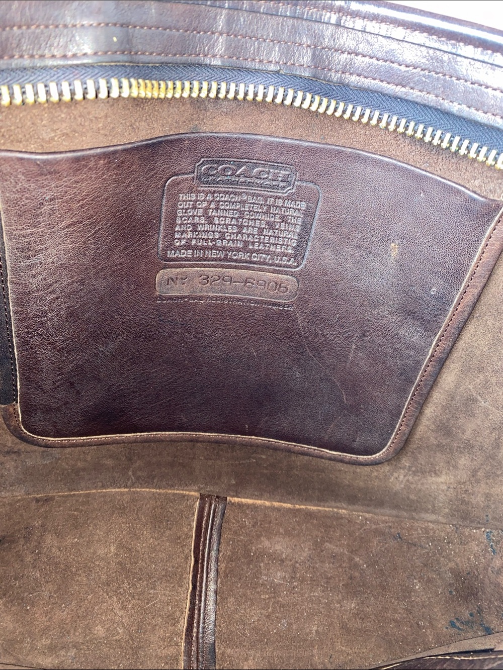 Vintage Coach Women's Dark Brown Leather Tote with Double Shoulder Straps - Picture 4 of 5